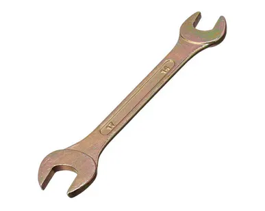 фото Ключ рожковый 13х14 мм, желтый цинк, Сибртех, 1 шт