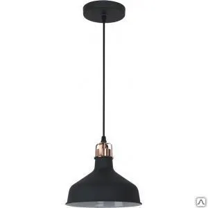 фото Подвесной светильник camelion pl-425m c62 черный+медь, amsterdam, e27, 60вт
