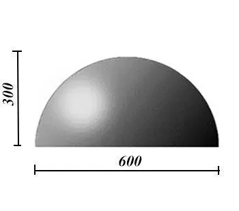 фото Бетонная полусфера 600х600х300мм (цвет любой)
