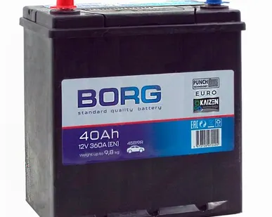 фото Аккумулятор BORG Standard Asia 45B19R 40 Ач п.п. (ТУРЦИЯ)