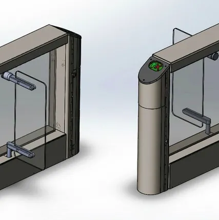 Фото №0 Крайний элемент турникета Praktika Т-05 ширина прохода 900 мм.