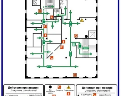 фото Разработка и изготовление люминисцентных планов эвакуации