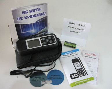 фото Толщиномер ETARI ET-111 (Чер.+Цвет. мет.)
