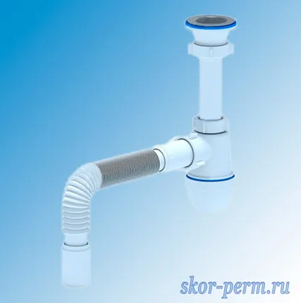 Фото №0 АНИ С0105 Сифон бутылочный 1-1/2*40 с гофр 40/40