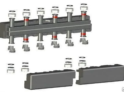Фото №0 VB32-2 Настенный распределительный коллектор на 2 насосных модуля. Watts