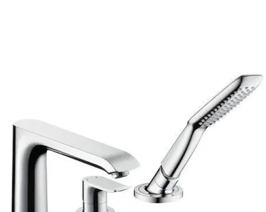 фото Смеситель HANSGROHE Metris для установки на борт ванны на 3 отверстия