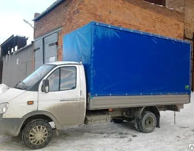 фото Тент на газель (4м) h2,0 под верхнюю и боковую погрузку (съемный верх