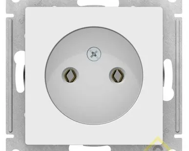 фото Механизм розетки 1-м СП ATLAS DESIGN б/заземл. 16 А бел.SchE ATN000141