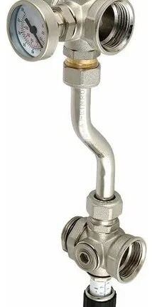 Фото №0 Байпас проходной Valtec 200 мм с термометрами (VT.0667T.0.0)