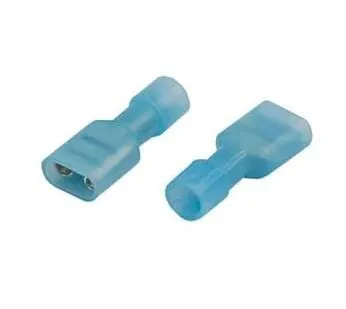 фото Клемма плоская полностью изолир. (КППИн гн - 6.6мм) нейлон 1.5-2.5кв.мм (FDFN 2-250) Blue REXANT 08-0633