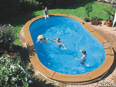 фото Бассейн Sunny Pool овальный глубина 1,5 м размер 11,0х5,5 м