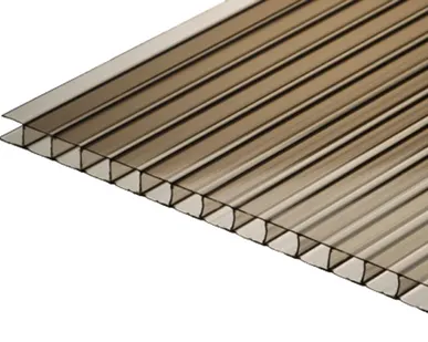 фото Сотовый поликарбонат CARBOGLASS Кристалл Бронза 4 мм (2,1*12 м)