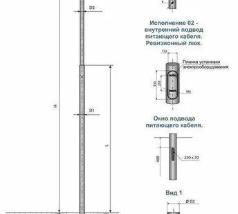 фото Опора силовая прямостоечная цилиндрическая СП-400-8,5/11,0-(**)-ц