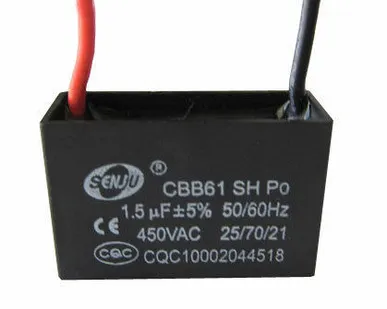 фото КОНДЕНСАТОР ПУСКОВОЙ CBB61 1,5 МКФ 450 В