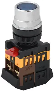 фото Кнопка ABLF-22 синий d22мм неон/240В1з+1р ИЭК