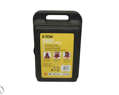 фото Автоаксессуары ROCKFORCE Домкрат гидравлический ROCKFORCE RF-T90504S бутылочный с клапаном 5т (выс.подъема 216-413мм) в кейсе