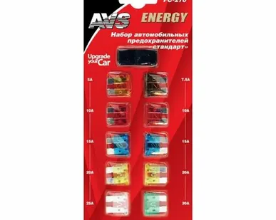 фото AVS Предохранители флажковые стандарт FC-270, 5А-30А, с пинцетом, 10шт.