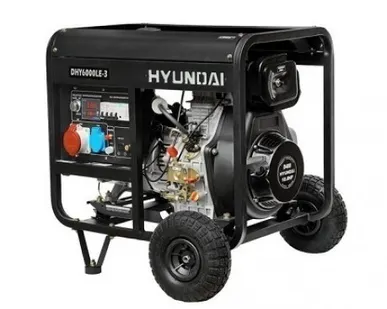 фото Дизельный генератор Hyundai DHY 6000LE-3 + колеса