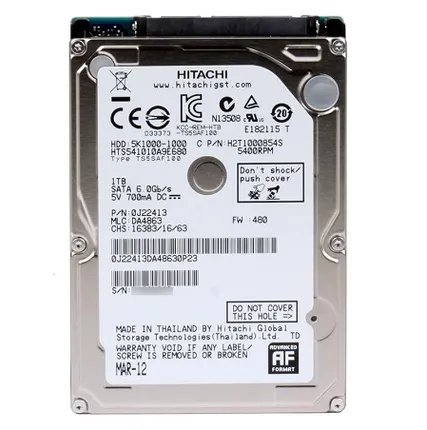 Фото №0 Жесткий диск 2.5" 1Tb HGST Travelstar 5K1000 HTS541010A9E680, 
5400rpm, 8Mb