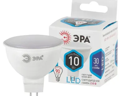 фото Лампа светодиодная MR16-10W-840-GU5.3 800лм ЭРА Б0032996