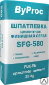 фото Шпатлевка цементная финишная серая SFG-580 25кг ByBroc (Бипрок)