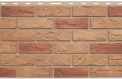 Фото №0 Фасадная панель «Кирпич бежевый комби»