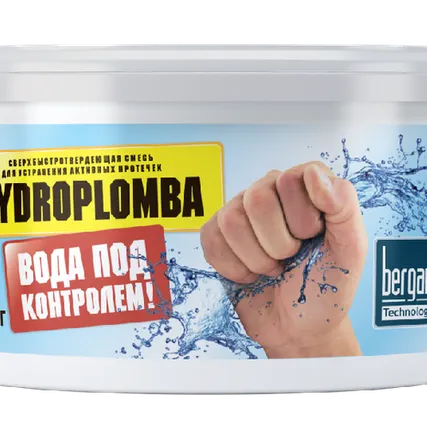 Фото №0 Гидроизоляция БЕРГАУФ быстротвердеющая Hydroplomba /0.6кг/