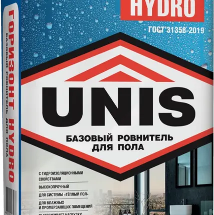 Фото №0 Водостойкий базовый ровнитель для пола Unis Горизонт HYDRO, 25 кг