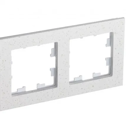 Фото №0 Рамка 2-м AtlasDesign Nature мрамор крем роял SchE ATN343102