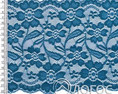 фото Кружево стрейч TBY.RY08.07 180мм, аквамарин
