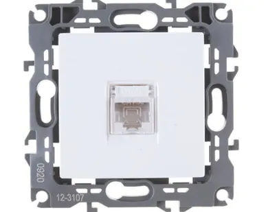 фото ЭРА Розетка компьютерная Эра12 12-3107-01 RJ45 белая Б0014723 ЭРА
