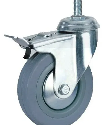 Фото №0 Колесо мебельное TECH-KREP Колесная опора поворотная с тормозом Tech-Krep D50 полипропиленовая 148502