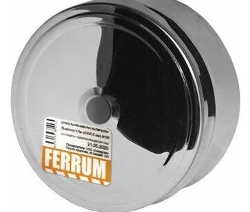 фото Заглушка внутренняя 280 (430/0,5мм) нержавеющая сталь Феррум (для ревизии)