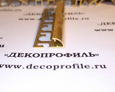 фото Угол внешний Progress латунь 2,7 м - Латунь полированная - 8 мм