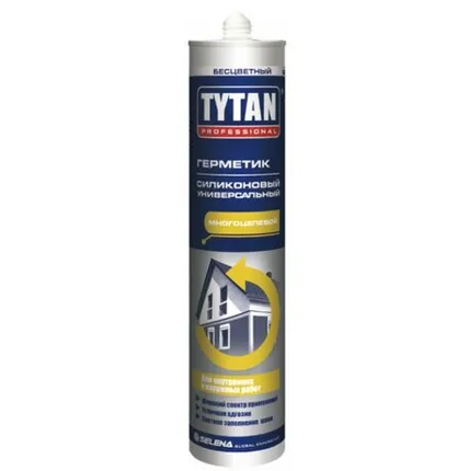 Фото №0 Герметик силиконовый универсальный бесцветный "TYTAN Professional" (280мл) (12 шт)