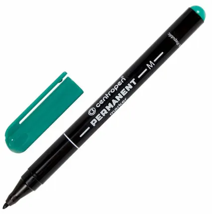 Фото №0 Маркер перм. (Centropen) 1.0 круглый зеленый 2846/з