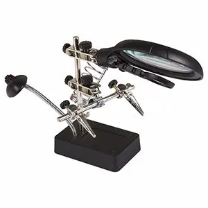 фото Держатель "третья рука" с лупой и подсветкой REXANT