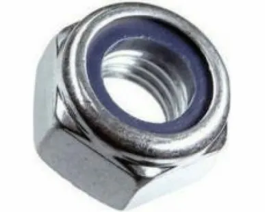 фото Гайка М10 (DIN985) со стопорным кольцом