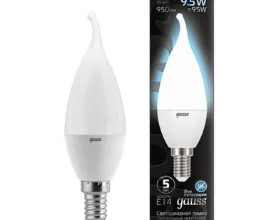 фото Светодиодная лампа Gauss Свеча на ветру 9,5W 950Lm 4100K E14 104101210