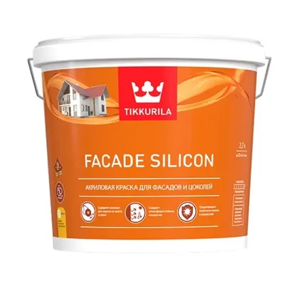 Фото №0 Краска вд фасад  2,7л гл/м Tikkurila FACADE Silicon (6) база A под заказ П