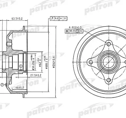 Фото №0 PDR1054 Барабан тормозной