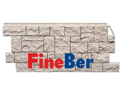 фото КАМЕНЬ ДИКИЙ мелованный белый фасадная панель FineBer FineBer
