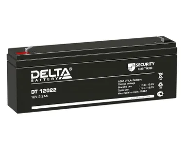 фото Аккумулятор 12В 2.2А.ч Delta DT 12022