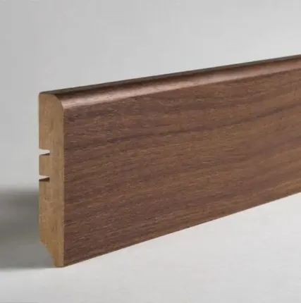 Фото №0 Плинтус МДФ Hannaholz 81 мм Орех AD 81402.3