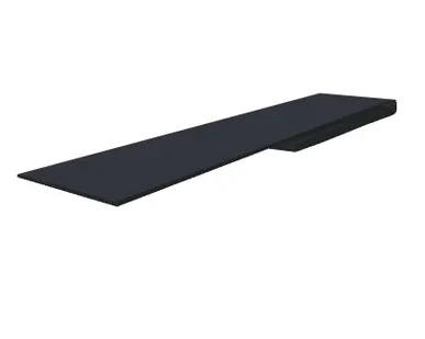 фото Планка финишная 46х25 0,5 GreenCoat Pural BT, matt RR 33 черный (RAL 9005 черный)