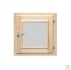 Фото №0 Окно из дерева 500 мм * 500 мм 1 рама стеклопакет (липа)