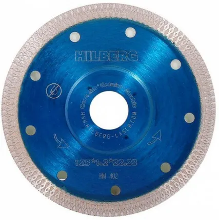 Фото №0 Диск алмазный отрезной Турбо Ультратонкий Х-тип (125х22.23 мм) Hilberg