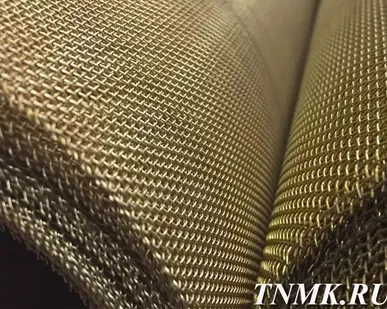 фото Сетка латунная ГОСТ 6613-86 полутомпаковая ячейка 2мм d=0,5мм