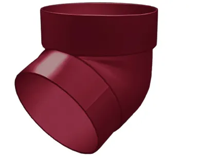 фото Колено трубы 67 град. ПВХ Grand Line бордо (RAL 3005)