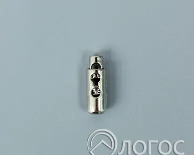 фото Фиксатор пластик 2 отв. Цилиндр 18х5мм, никель